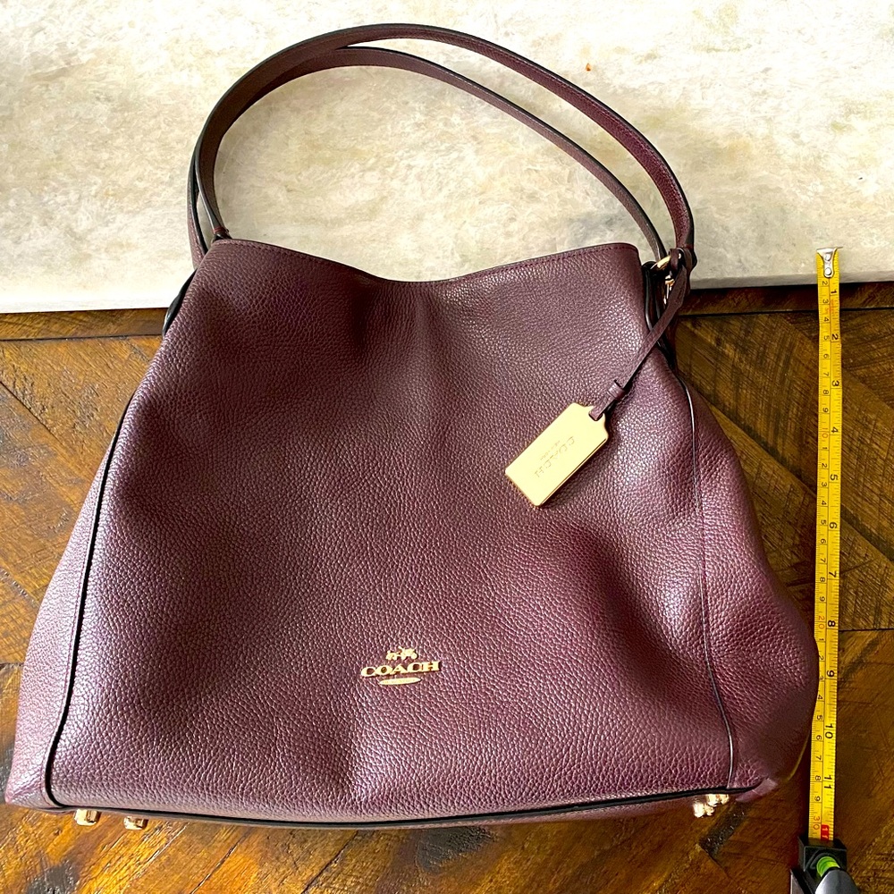 Coach Edie 31 Oxblood Leather Satchel 36464